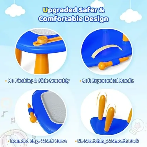 1-3 yaş arası çocuklar için Kikidex oyuncakları, Manyetik Çizim Tahtası, 1-2 yaş arası kız çocuk oyuncakları, Karalama Tahtası Oyuncakları, Öğrenme ve Eğitici Oyuncaklar, 1 2 3 Yaş Bebek Çocuklar Doğum Günü Hediyesi (Koyu Mavi) - 4