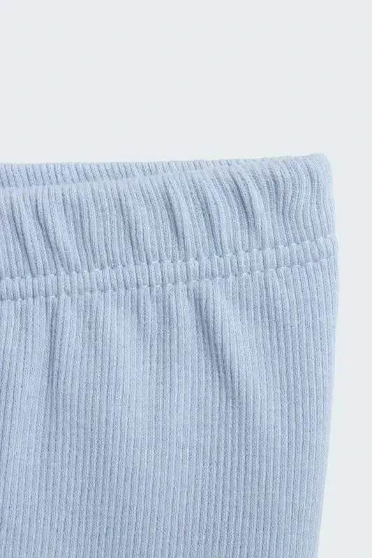 1-5 Летние Синие Натуральные Хлопковые Детские Леггинсы-Синие - 3