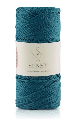 1. 5 Mm - 100 gr Polyester Macrame Rope Petrol Blue - 5
