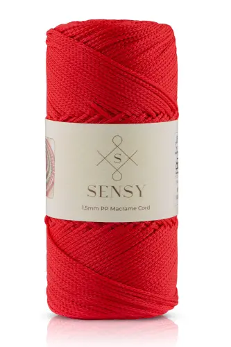 1. 5 Mm - 100 gr Polyester Macrame Rope Red 150 