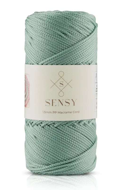 1. 5 Mm - 100 gr Polyester Macrame Rope Sage 150 - 3