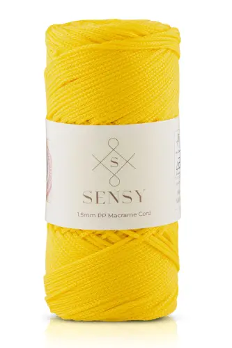 1. 5 Mm - 100 gr Polyester Macrame Rope Yellow 150 M P 