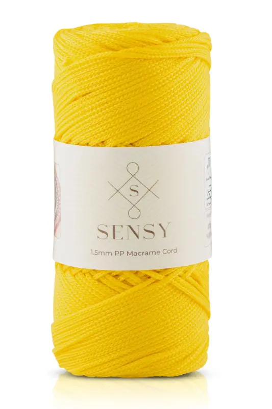 1. 5 Mm - 100 gr Polyester Macrame Rope Yellow 150 M P - SENSY