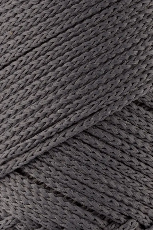 1. 5 Mm - 100 gr Polyester Macrame Yarn Dark Gray 150 M Polyester Macrame Cord Placemat Yarn And Bag Yarn-Dark Gray - 2