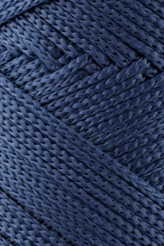 1. 5 Mm - 100 gr Polyester Macrame Yarn Denim Blue 150 M Polyester Macrame Yarn Placemat Yarn and Bag Yarn - Denim Blue - 2