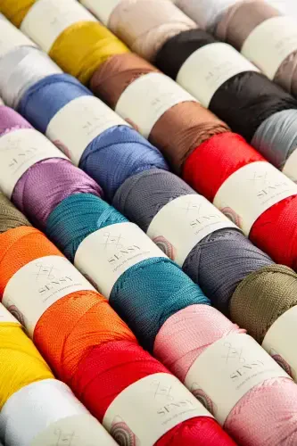 1. 5 Mm - 100 gr Polyester Macrame Yarn Green 150 M Polyester Macrame Yarn Placemat Yarn and Bag Yarn-Green - 7