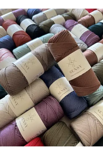 1. 5 Mm - 100 gr Polyester Macrame Yarn Light Gray 150 - 4