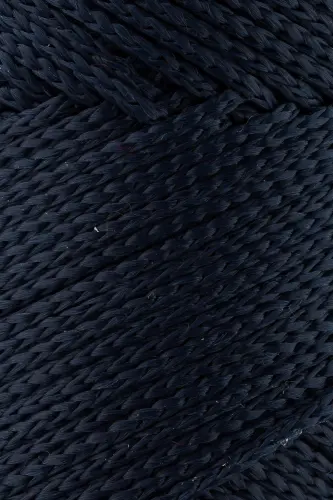 1. 5 Mm - 100 gr Polyester Macrame Yarn Navy Blue 150 M Polyester Macrame Yarn Placemat Yarn And Bag Yarn-Navy Blue - 2