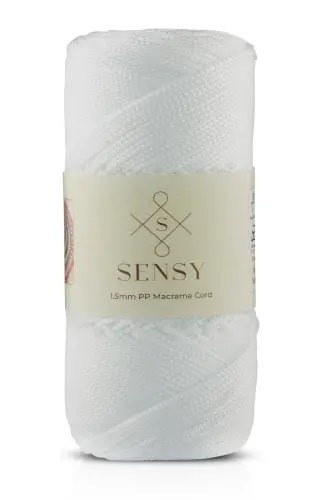 1. 5 Mm - 100 gr Polyester Macrame Yarn White 150 M Polyester Macrame Yarn Placemat Yarn and Bag Yarn-White 