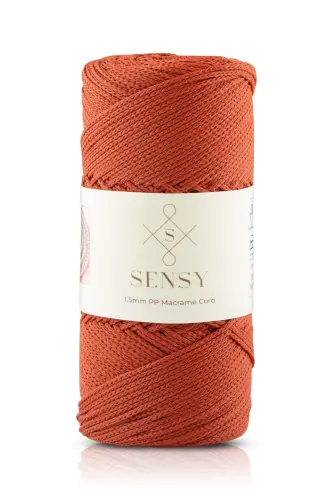 1. 5 Mm - 100 gr Polyester Makrame Ipi G'isht Rangi 150 M Polyester Makrame Ip Supla Ip Va Sumka Ipligi-G'isht Rangi 