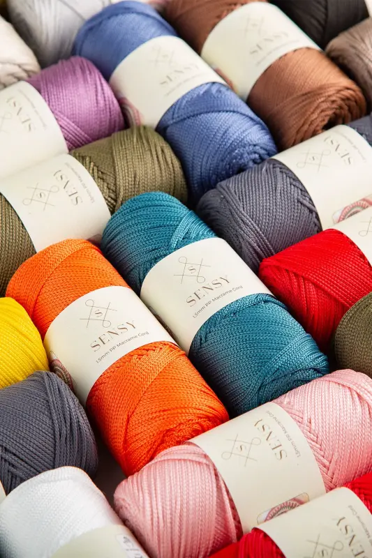 1. 5 Mm - 100 gr Polyester Makrame Ipi Kot Mavisi 150 M Polyester Makrame Ip Supla Ip Ve Çanta Ipi-Kot Mavisi - 8