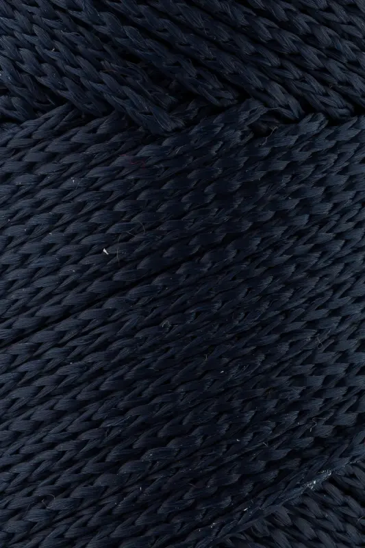 1. 5 Mm - 100 gr Polyester Makrame Ipi Lacivert 150 M Polyester Makrame Ip Supla Ip Ve Çanta Ipliği-Lacivert - 2