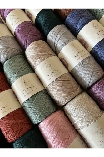 1. 5 Mm - 100 gr Polyester Makrame Ipi Ochiq Kulrang 150 - 6