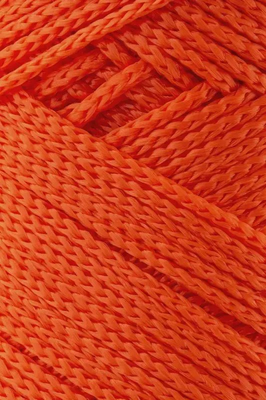 1. 5 Mm - 100 gr Polyester Makrame Ipi Portakal 150 M Polyester Makrame Ip Supla Ip Ve Çanta Ipliği-Portakal - 2