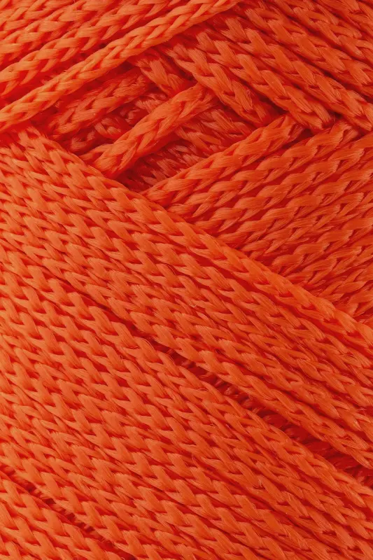 1. 5 Mm - 100 gr Polyester Makrame Ipi Portakal 150 M Polyester Makrame Ip Supla Ip Ve Çanta Ipliği-Portakal - 2