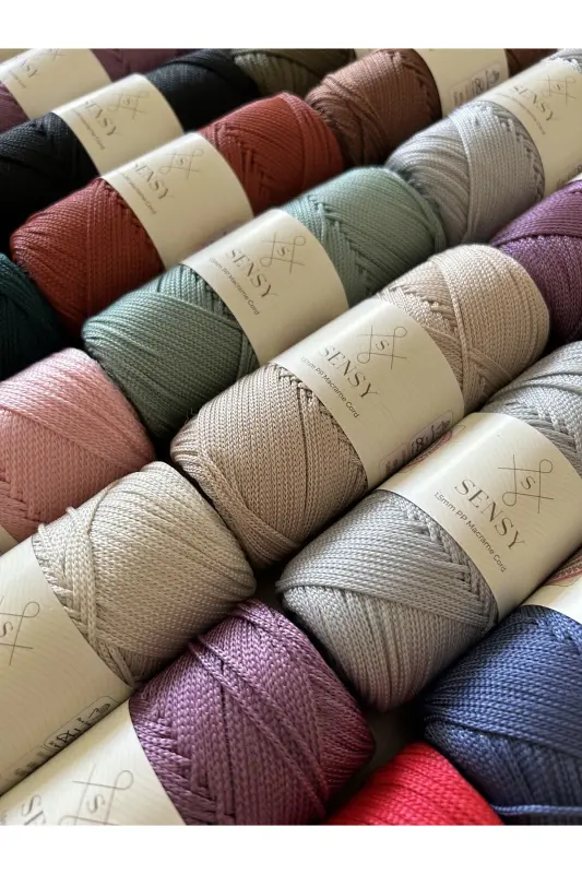 1. 5 Mm - 100 gr Polyester Makrame Ipi To'q Kulrang 150 M Polyester Makrame Ip Supla Ip Va Çanta İpligi-To'q Kulrang - 6