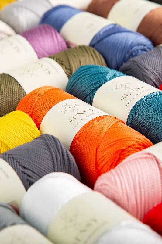 1. 5 Mm - 100 gr Polyester Makrame Ipi Yashil 150 M Polyester Makrame Ip Supla Ip Va Chanta Ipligi-Yashil - 8