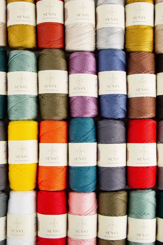 1. 5 Mm - 100 gr Polyester Makrome Ipi Jigarrang 150 M Polyester Makrome Ip Supla Ip Va Çanta Ipi-Jigarrang - 5