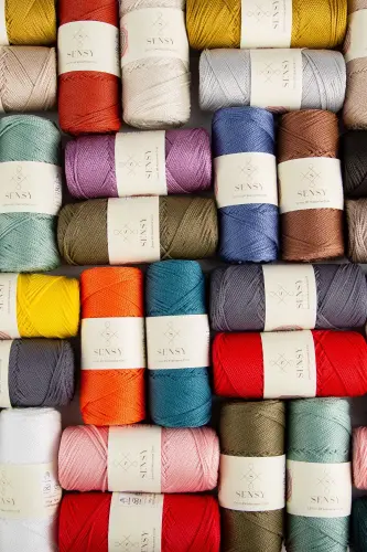 1.5 Mm - 100 gr Polyester Makrome Ipi Sarı 150 M Polyester Makrome Ip Supla Ip Ve Çanta Ipliği - Sarı - 8