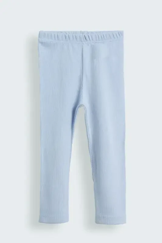 1-5 Yaş Mavi Doğal Pamuklu Çocuk Taytı-Mavi - 1