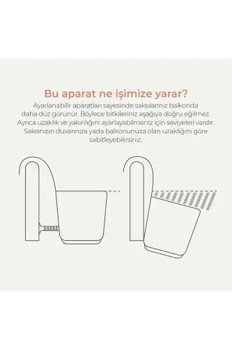 1 Adet Pera Askılı Saksı 3,2 Litre 29cm Plastik Bahçe Balkon Çit Küpeşte Çiçek Saksısı-SİYAH - 7