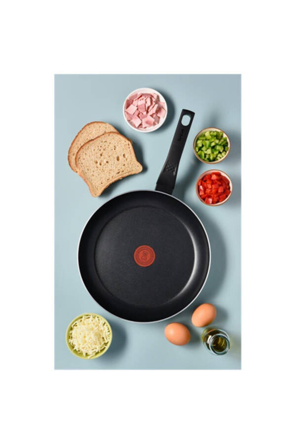 1 B55605 Titanium 1X SimpleCook Frying Pan 26 cm Non-Stick Base Frying Pan Titanium Aluminum Titany - 4