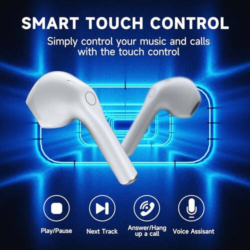 1 Hora Simsiz Quloqchinlar Bluetooth 5.3 Quloqchinlar Chuqur Bass Quloq ichiga Quloqchinlar Premium Ovoz Mikrofonli Zaryad Qutisi iPhone, Planshet, Android Smartfon Noutbuk Sport uchun - 16