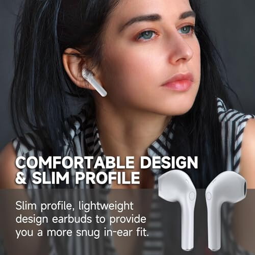 1 Hora Simsiz Quloqchinlar Bluetooth 5.3 Quloqchinlar Chuqur Bass Quloq ichiga Quloqchinlar Premium Ovoz Mikrofonli Zaryad Qutisi iPhone, Planshet, Android Smartfon Noutbuk Sport uchun - 19