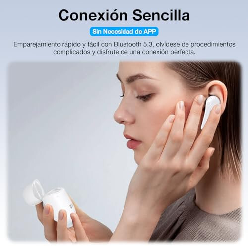 1 Hora Simsiz Quloqchinlar Bluetooth 5.3 Quloqchinlar Chuqur Bass Quloq ichiga Quloqchinlar Premium Ovoz Mikrofonli Zaryad Qutisi iPhone, Planshet, Android Smartfon Noutbuk Sport uchun - 12