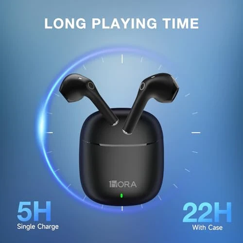 1 Hora Simsiz Quloqchinlar Bluetooth 5.3, Sport Quloqchinlari Chuqur Bass Quloq ichiga Quloqchinlar, Zaryadlash Qutisi bilan Premium Ovoz, iPhone, Android Smartfoni, Planshet, Noutbuk bilan Mos keladi - 3