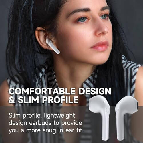 1 Hora Wireless Earbuds Bluetooth 5.3 Headphones Deep Bass in-Ear Earphones Premium Sound with Mic Charging Case for iPhone, Tablet, Android Smartphone Laptop Sports - 19