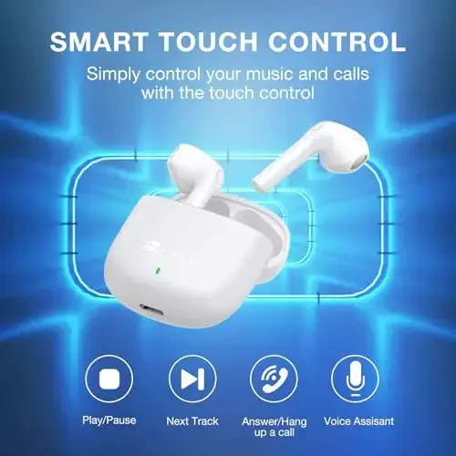 1 Hora Wireless Earbuds Bluetooth 5.3 Headphones Deep Bass in-Ear Earphones Premium Sound with Mic Charging Case for iPhone, Tablet, Android Smartphone Laptop Sports - 4