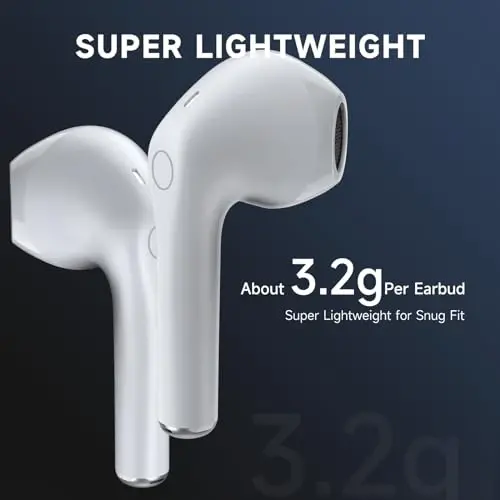 1 Hora Wireless Earbuds Bluetooth 5.3 Headphones Deep Bass in-Ear Earphones Premium Sound with Mic Charging Case for iPhone, Tablet, Android Smartphone Laptop Sports 