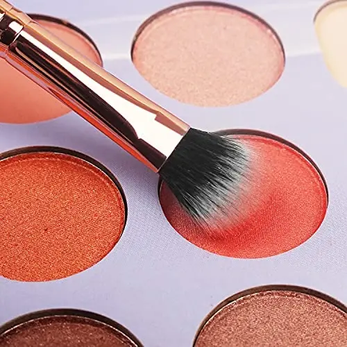 Real Perfection Makeup Brush Set 16 Pcs with 1 Eyebrow Razor Premium Synthetic Foundation Powder Concealers Eyeshadow Blush Makeup Brushes Make up Brushes Kit (Pink) - 2