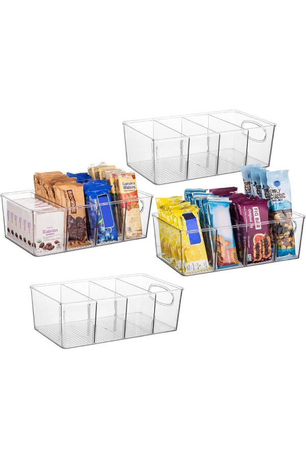 1 Piece Acrylic Removable Compartment Kitchen Refrigerator Organizer Makeup Bathroom Organizer Tea Box - 14