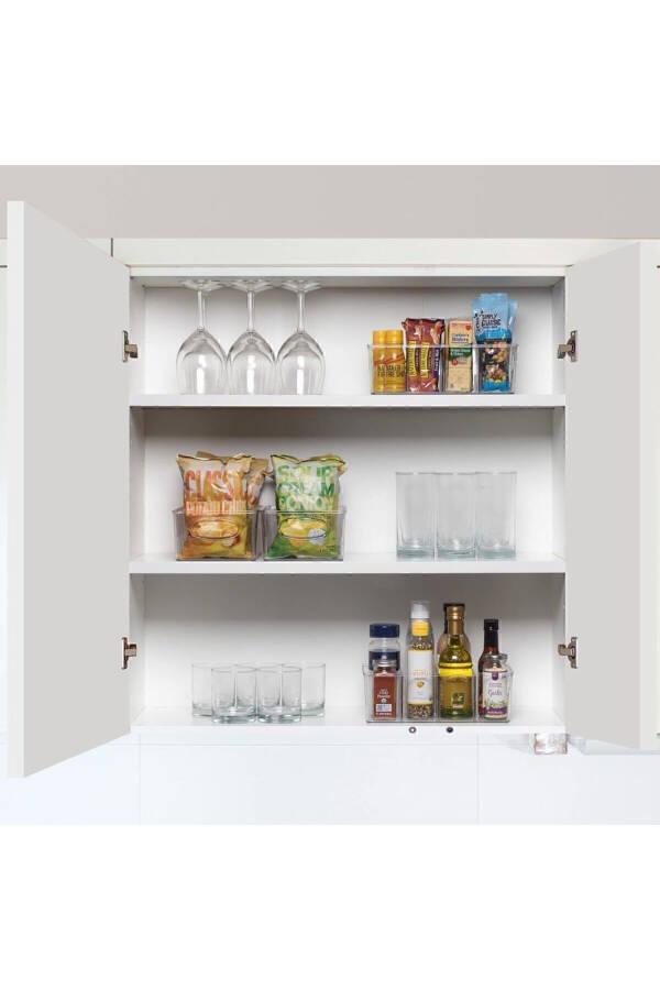 1 Piece Acrylic Removable Compartment Kitchen Refrigerator Organizer Makeup Bathroom Organizer Tea Box - 19