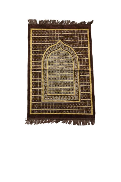 1 Piece Velvet Prayer Rug Hajj and Umrah Gift Prayer Mat 70 X 110 - 7