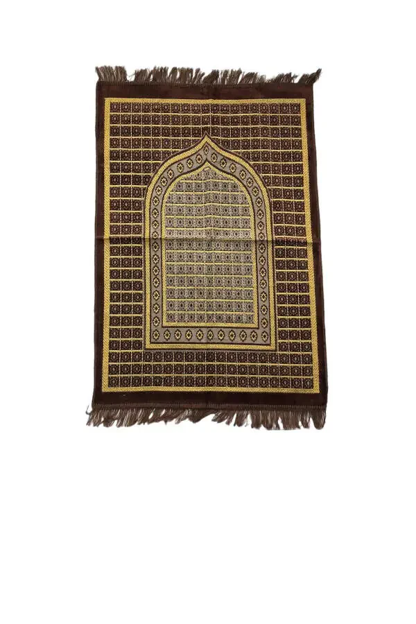 1 Piece Velvet Prayer Rug Hajj and Umrah Gift Prayer Mat 70 X 110 - 7