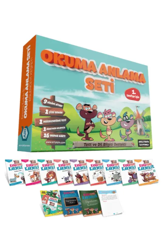 1. Sınıf Kuruyemiş Kardeşler Okuma Anlama Seti Arı - ARI YAYINCILIK