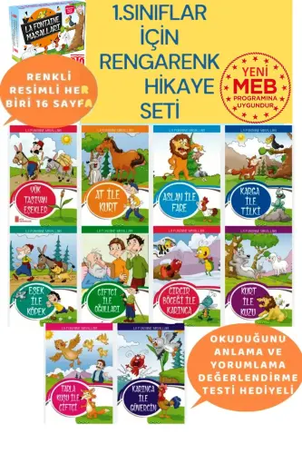 1.sınıflar Için Okumayı Sevdiren Öğretmen Tavsiyeli 10'lu Hikaye Kitabı Seti - ATA YAYINCILIK (1)