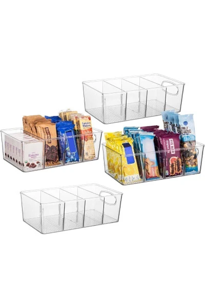 1 Штука Акриловый Съемный Отсек Холодильник Кухонный Организатор Макияж Ванная Организатор Чайная Коробка - YENIGELDI