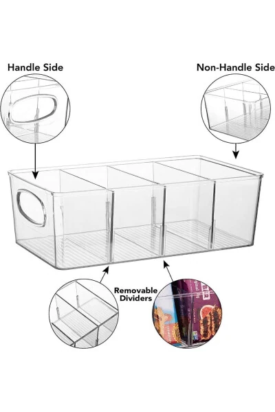 1 Штука Акриловый Съемный Отсек Холодильник Кухонный Организатор Макияж Ванная Организатор Чайная Коробка - YENIGELDI (1)