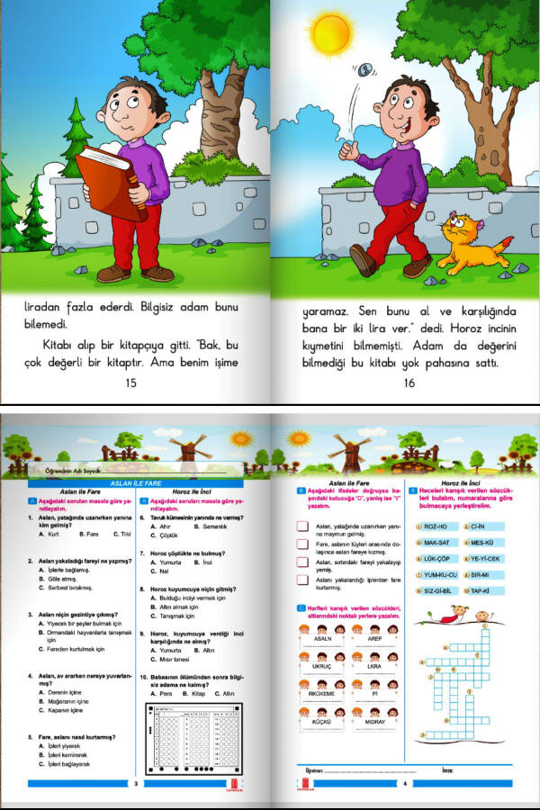 1- va 2-sinf Hikoya O'qish Kitobi Lafonten Qadriyatlarimiz Ertaklari 20 Kitob To'plami - 3