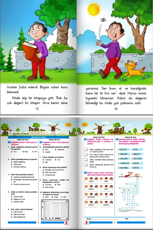 1- va 2-sinf Hikoya O'qish Kitobi Lafonten Qadriyatlarimiz Ertaklari 20 Kitob To'plami - 3