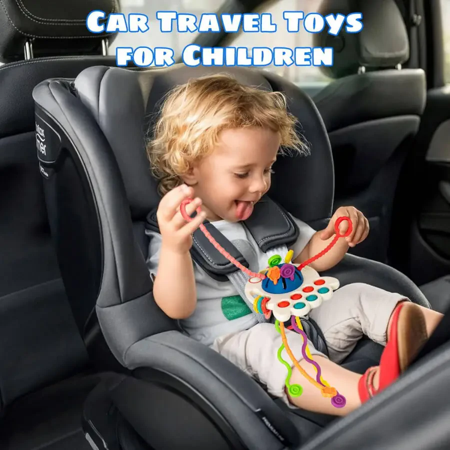 Montessori Sensory Toys for 1 Year Old, Pull String Teething Toys for Baby 6-12 Months - 6