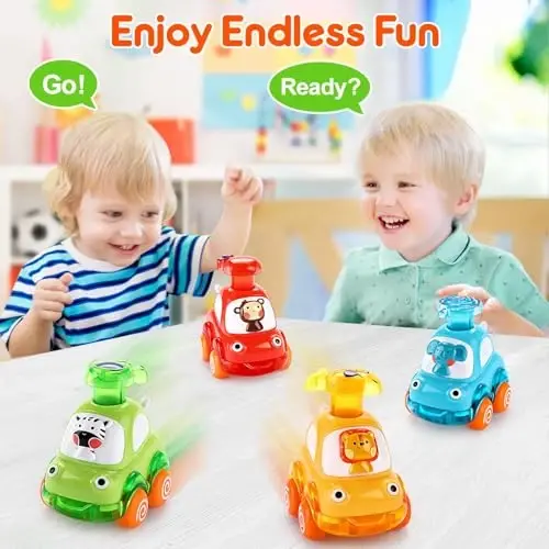 Cars Toys for 1 Year Old Boy Birthday Gift: Press and Go Toys Cars for Toddlers 1-3 Baby Toys 12-18 Months Toddler Toys Age 1-2 One Year Old Boy Toys First Birthday Gifts for 1-3 Year Old Boys Girls - 5