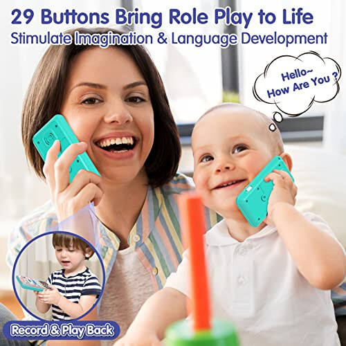Multifunctional Baby Toys - 29 Function Toy Phone for 1 Year Old Boy & Girl, 6-18 Months - 4