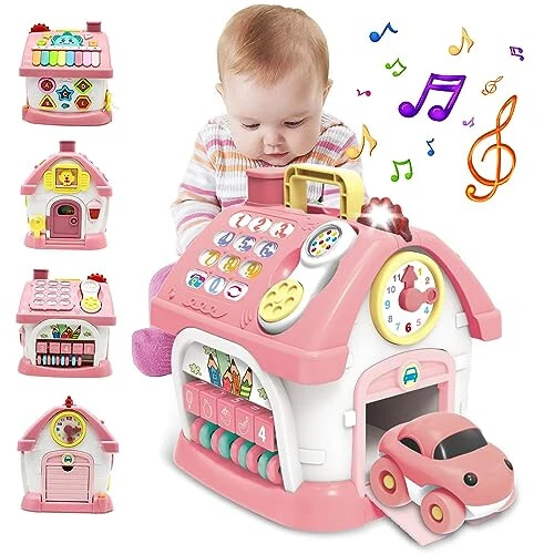 Montessori Toys for 1+ Year Olds Girl Gifts - 8-in-1 Musical Learning House Baby Toy 6-12 12-18 Months, Toddler Toys Age 1, 2 Year Old Girl Birthday Gifts - Montessori (1)