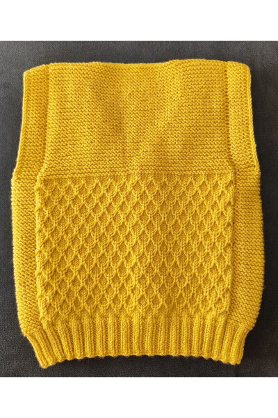 1+ Year Anti Pilling Handcrafted Seamless Hand Knitted 100% Acrylic Baby Wool Vest - 4