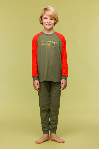 10-16 Years Boy Pajama-Plk - 753-Green - 37